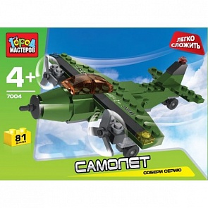 Конструктор - Самолет из серии «Легко сложить», 81 деталь (Город Мастеров, KK-7004-Rsim)